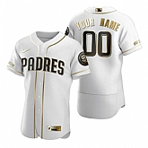 San Diego Padres Customized Nike White Stitched MLB Flex Base Golden Edition Jersey,baseball caps,new era cap wholesale,wholesale hats